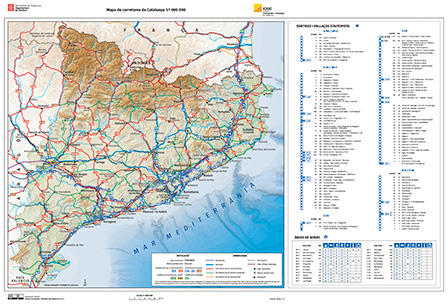 Mapa de carreteres de Catalunya 1:1 000 000